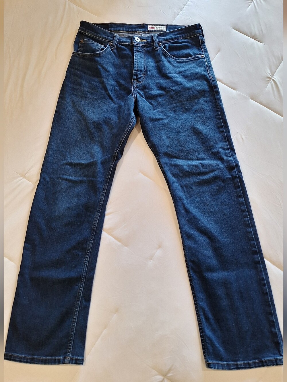 Men's Dark Blue Straight-Leg Jeans